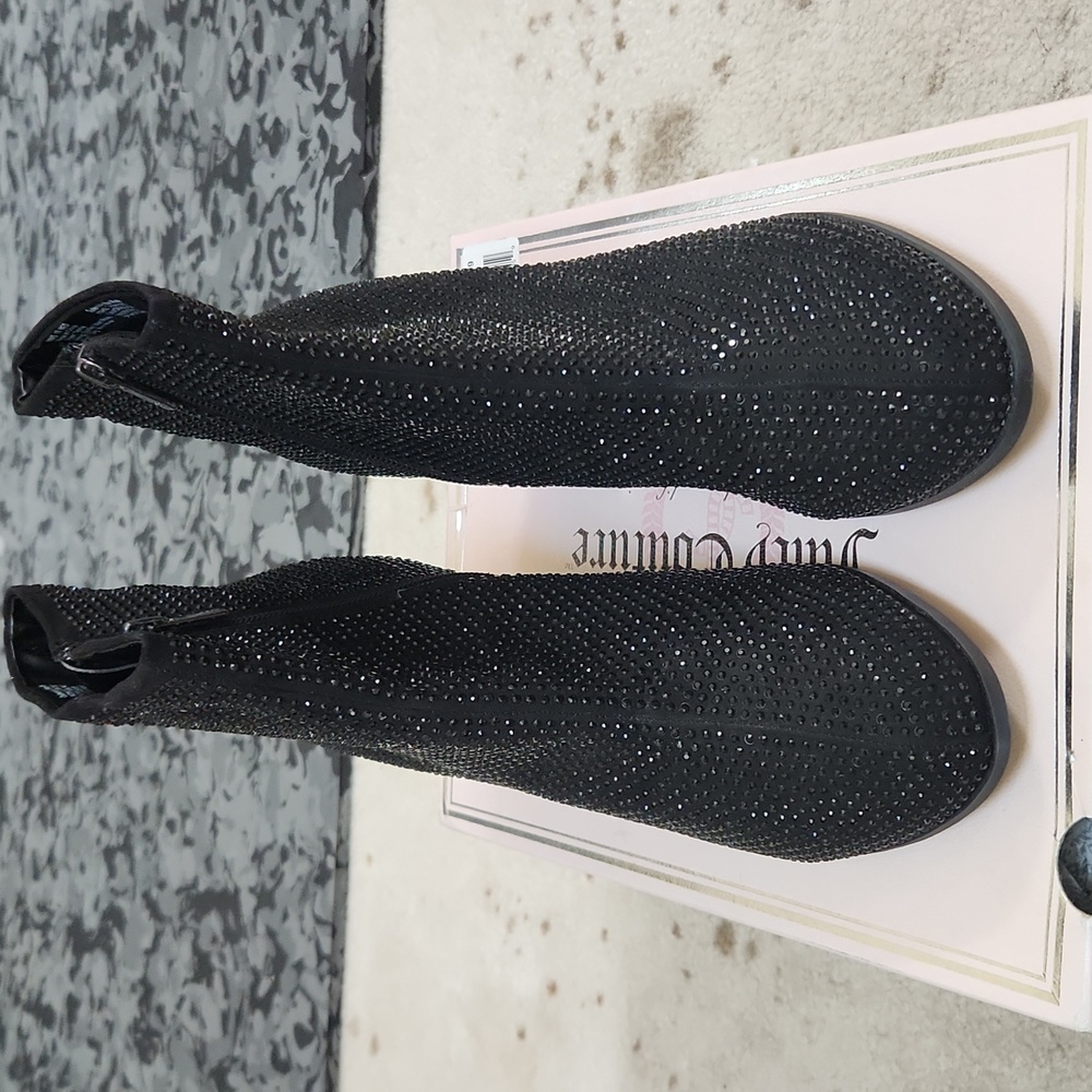 Studded black ankle boots